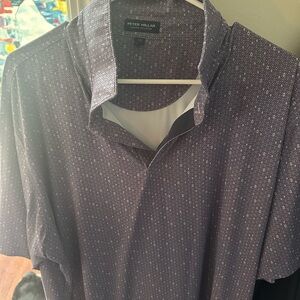 Peter Millar Men's Dark Purple Pattern Polo